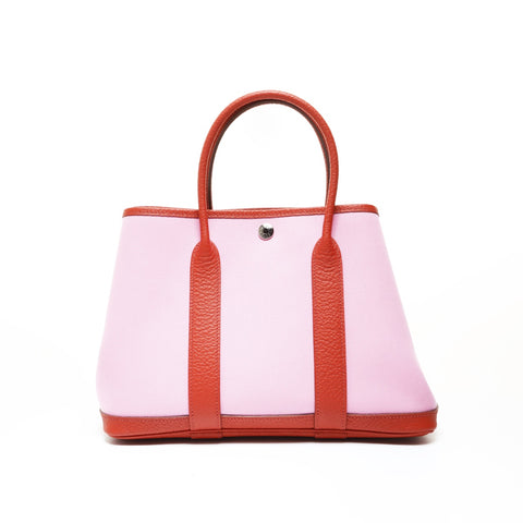 HERMES Garden Party TPM Rouge Duchess Handbag pink WS28740