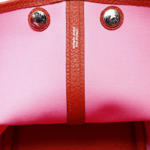 HERMES Garden Party TPM Rouge Duchess Handbag pink WS28740