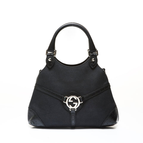 GUCCI GG interlocking Handbag black WS28743