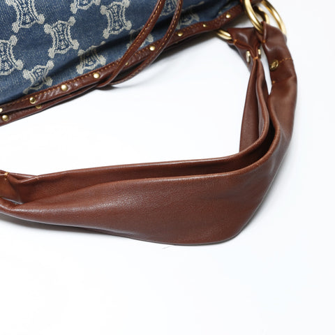 CELINE Bittersweet Denim Shoulder Bag blue WS28744
