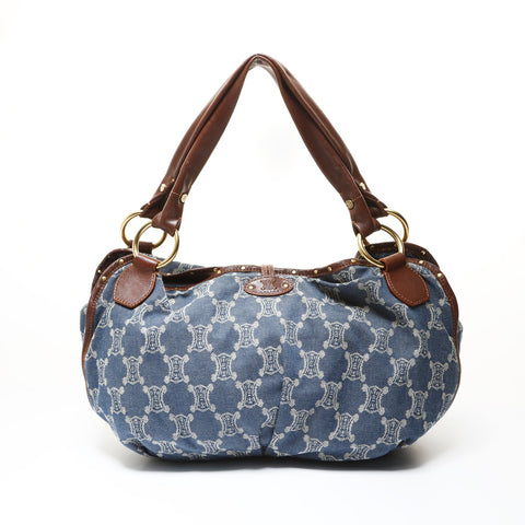 CELINE Bittersweet Denim Shoulder Bag blue WS28744