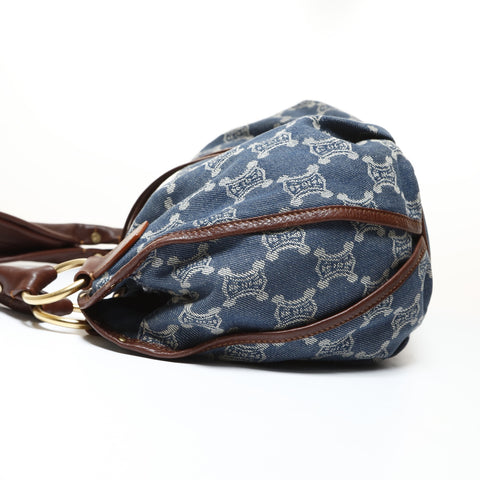 CELINE Bittersweet Denim Shoulder Bag blue WS28744