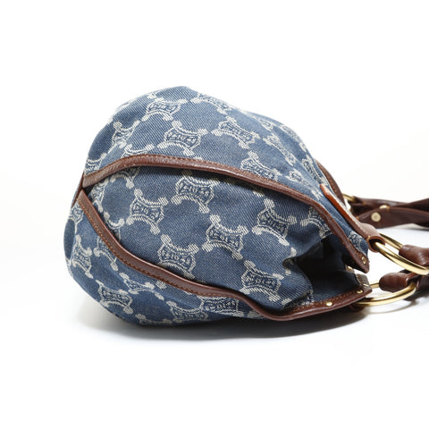 CELINE Bittersweet Denim Shoulder Bag blue WS28744