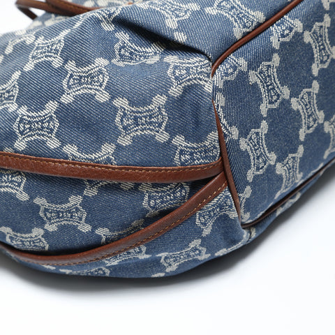 CELINE Bittersweet Denim Shoulder Bag blue WS28744