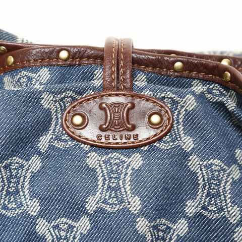 CELINE Bittersweet Denim Shoulder Bag blue WS28744