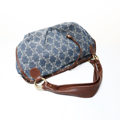 CELINE Bittersweet Denim Shoulder Bag blue WS28744