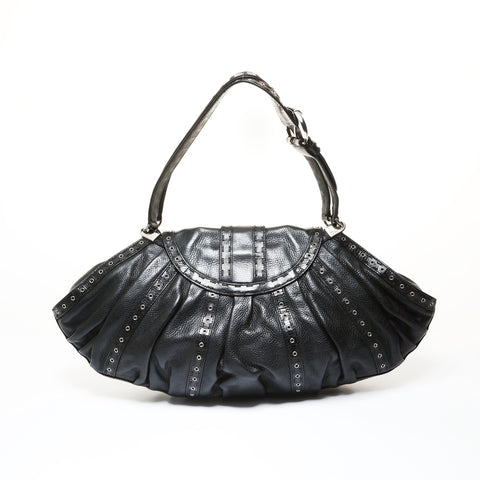 Christian Dior Galliano era lizard trim Shoulder Bag black WS28745