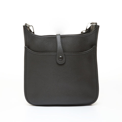 HERMES � J stamp, 2006 production, Evelyn II, Taurillon Clemence Shoulder Bag gray WS28747