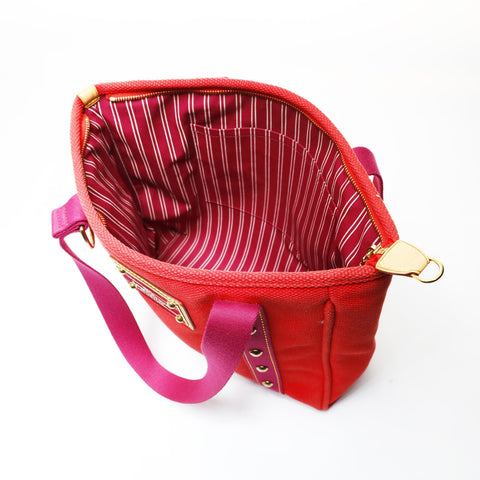 LOUIS VUITTON 2005 Antigua Cava MM Tote Bag Red WS28748
