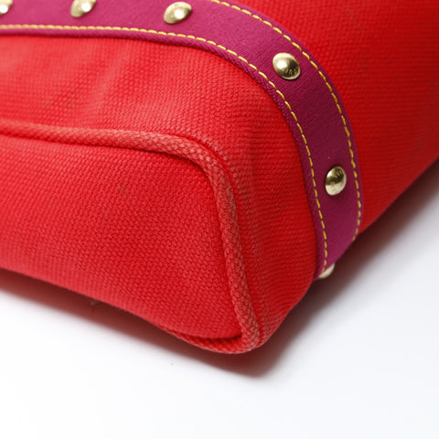 LOUIS VUITTON 2005 Antigua Cava MM Tote Bag Red WS28748