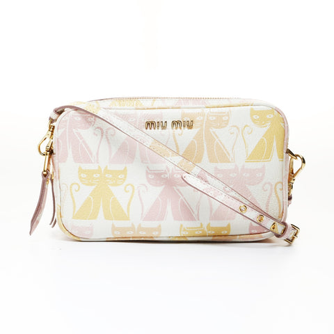 Miu Miu Madras Cat Shoulder Pouch Shoulder Bag multicolor WS28750