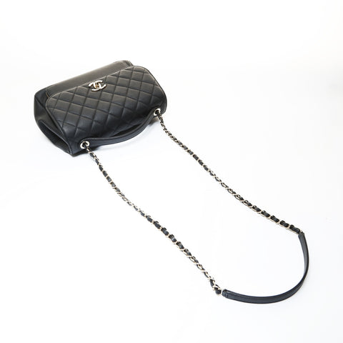 CHANEL 30s series 2020 Matelassé Affinity Shoulder Bag black WS28753
