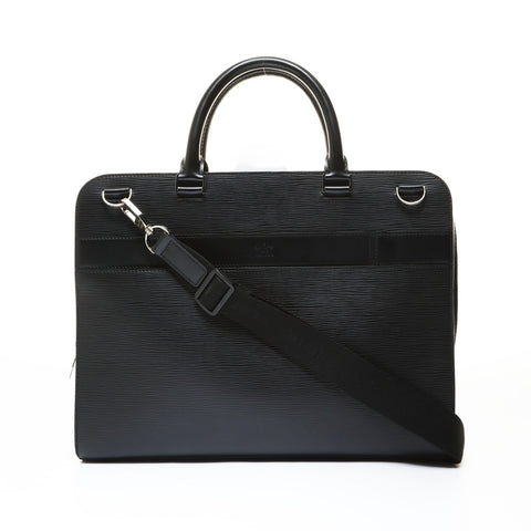 LOUIS VUITTON 2012 Epi Bassano MM Handbag black WS28757