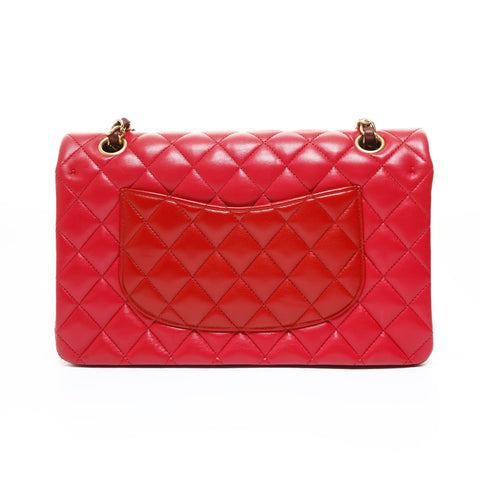 CHANEL Matelass double flap lambskin bag, series 21. Shoulder Bag Red WS28758