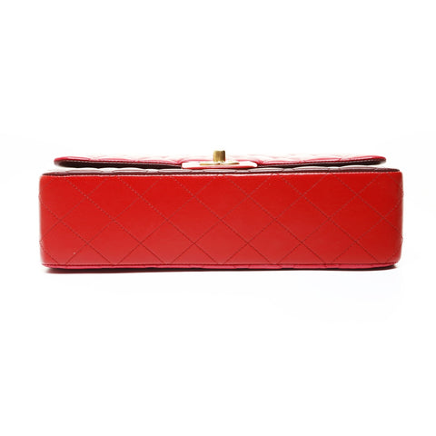 CHANEL Matelass double flap lambskin bag, series 21. Shoulder Bag Red WS28758