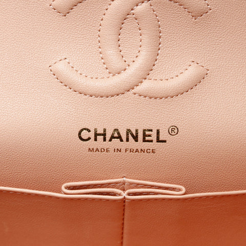 CHANEL Matelass Double Flap Lambskin Bag, Series 21, 2022-26 Shoulder Bag pink WS28762