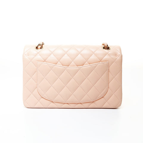 CHANEL Matelass Double Flap Lambskin Bag, Series 21, 2022-26 Shoulder Bag pink WS28762