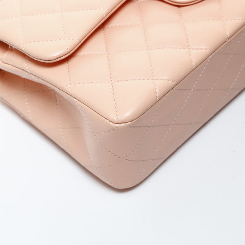 CHANEL Matelass Double Flap Lambskin Bag, Series 21, 2022-26 Shoulder Bag pink WS28762