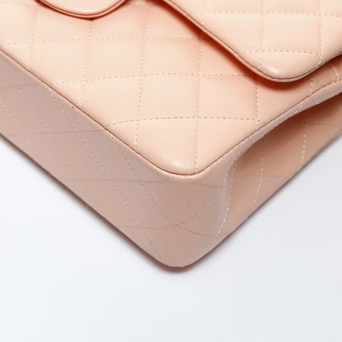 CHANEL Matelass Double Flap Lambskin Bag, Series 21, 2022-26 Shoulder Bag pink WS28762
