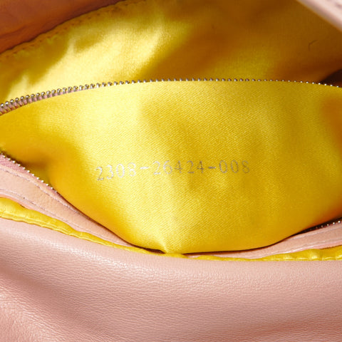 FENDI Mamma Baguette One Belt Leather Shoulder Bag pink WS28763