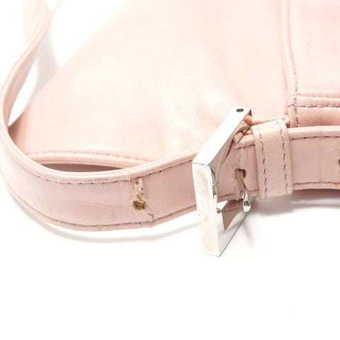 FENDI Mamma Baguette One Belt Leather Shoulder Bag pink WS28763