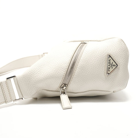 PRADA Vitello Daino Crossbody Bag Shoulder Bag white WS28765