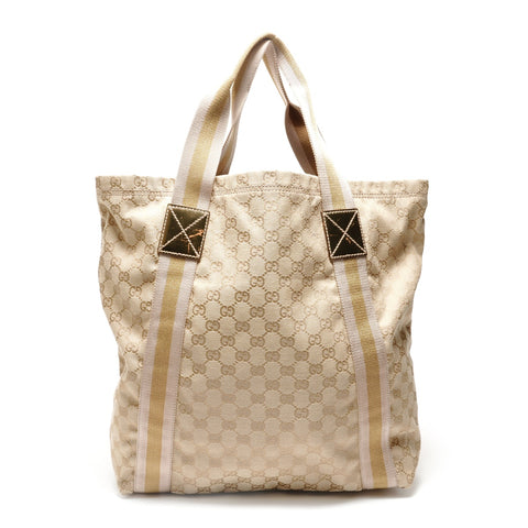 GUCCI GG Canvas Brown Tote Bag beige WS28767