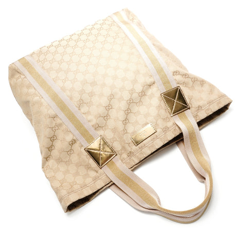 GUCCI GG Canvas Brown Tote Bag beige WS28767