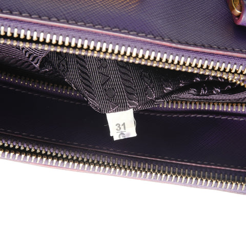 PRADA Saffiano Galleria Leather 2-way Handbag purple WS28768