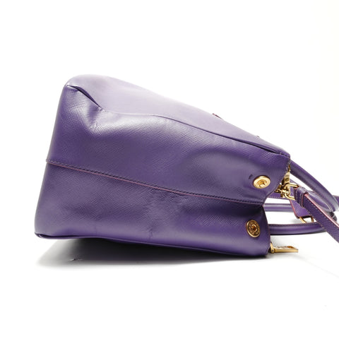 PRADA Saffiano Galleria Leather 2-way Handbag purple WS28768