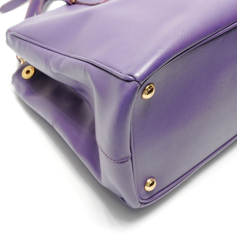 PRADA Saffiano Galleria Leather 2-way Handbag purple WS28768