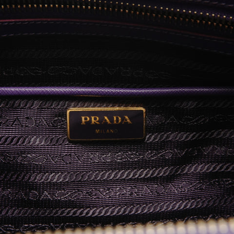 PRADA Saffiano Galleria Leather 2-way Handbag purple WS28768