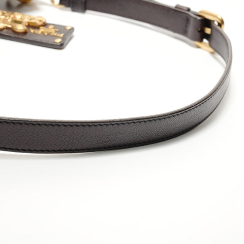 PRADA Glac Calf Large Dome Satchel Handbag Brown WS28769