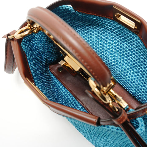 FENDI Peekaboo Mini 2way Handbag blue WS28770
