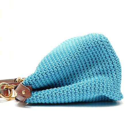 FENDI Peekaboo Mini 2way Handbag blue WS28770