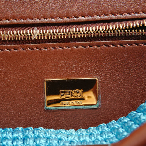 FENDI Peekaboo Mini 2way Handbag blue WS28770