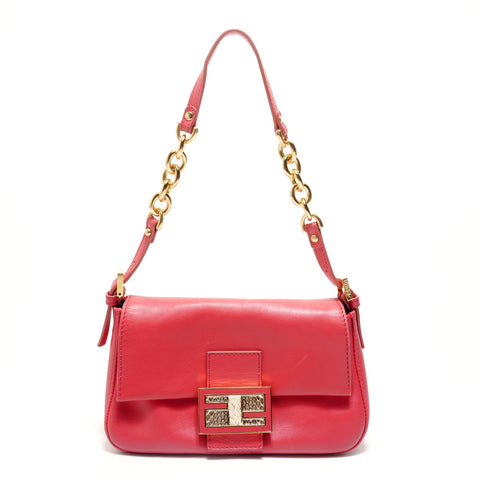 FENDI Python Mamma Bucket Leather Shoulder Bag pink WS28771