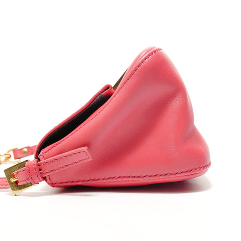 FENDI Python Mamma Bucket Leather Shoulder Bag pink WS28771