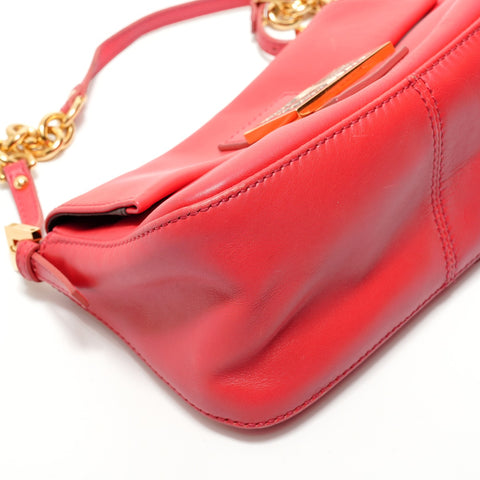 FENDI Python Mamma Bucket Leather Shoulder Bag pink WS28771