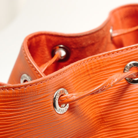LOUIS VUITTON 2014 Petit Noe Epi Shoulder Bag Orange WS28773