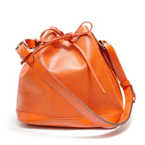 LOUIS VUITTON 2014 Petit Noe Epi Shoulder Bag Orange WS28773