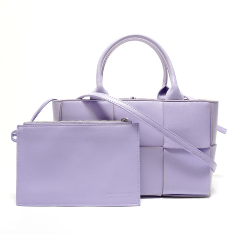 BOTTEGAVENETA Maxi INTRECCIATO 2WAY The Arco Handbag purple WS28776