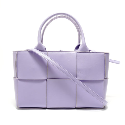 BOTTEGAVENETA Maxi INTRECCIATO 2WAY The Arco Handbag purple WS28776