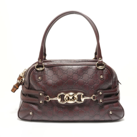GUCCI Shima Hose Bit Shoulder Bag Brown WS28777