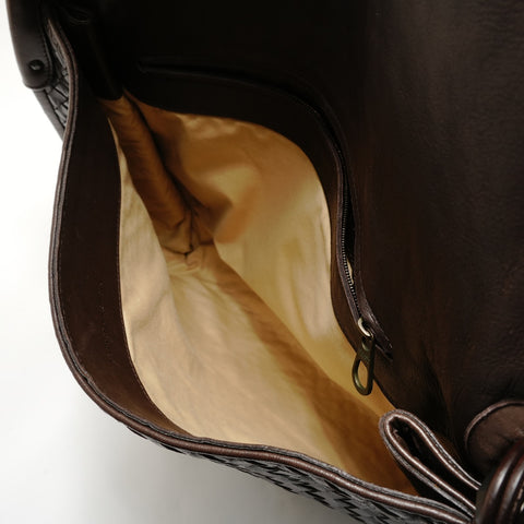 BOTTEGAVENETA Large Messenger INTRECCIATO Tote Bag Brown WS28778