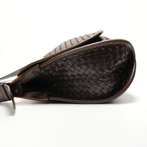 BOTTEGAVENETA Large Messenger INTRECCIATO Tote Bag Brown WS28778