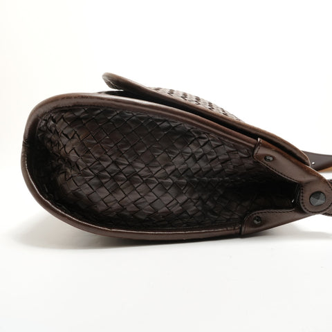 BOTTEGAVENETA Large Messenger INTRECCIATO Tote Bag Brown WS28778