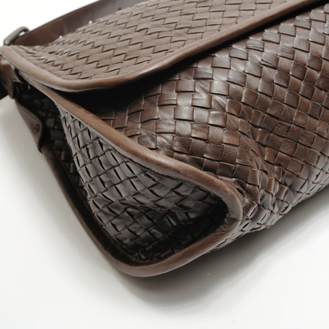 BOTTEGAVENETA Large Messenger INTRECCIATO Tote Bag Brown WS28778