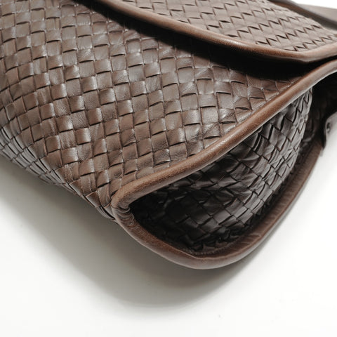 BOTTEGAVENETA Large Messenger INTRECCIATO Tote Bag Brown WS28778