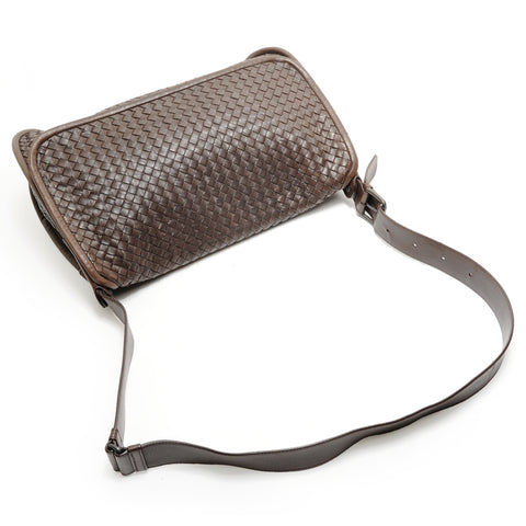 BOTTEGAVENETA Large Messenger INTRECCIATO Tote Bag Brown WS28778